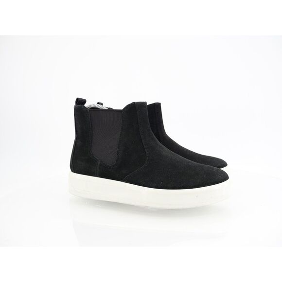 Ecco Womens Soft Classic Chelsea Boots Sneakers Black Suede Pull On 37 / 6 - 6.5 - Picture 1 of 9
